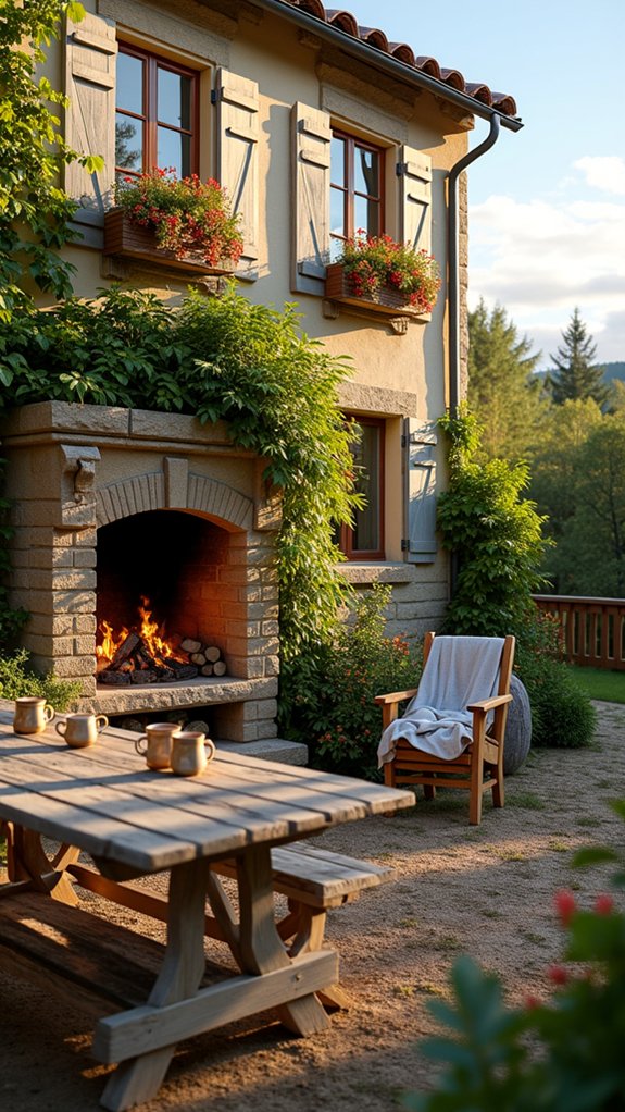 cozy outdoor gathering space