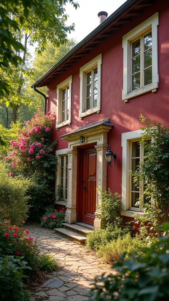 elegant burgundy ivory contrast