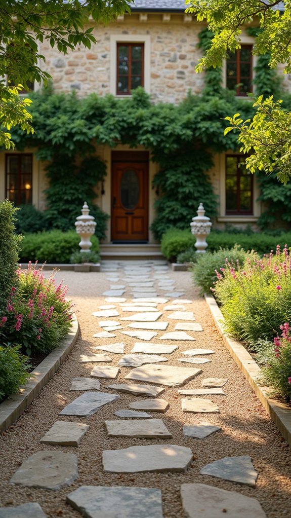 elegant textured stone borders