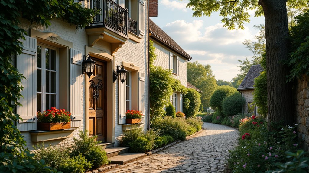 elegant white brick homes