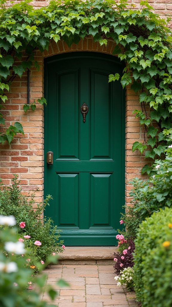enchanting green door vines