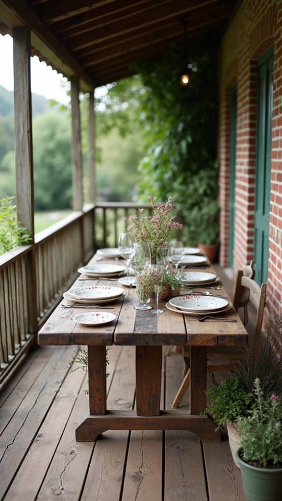 rustic reclaimed wood table