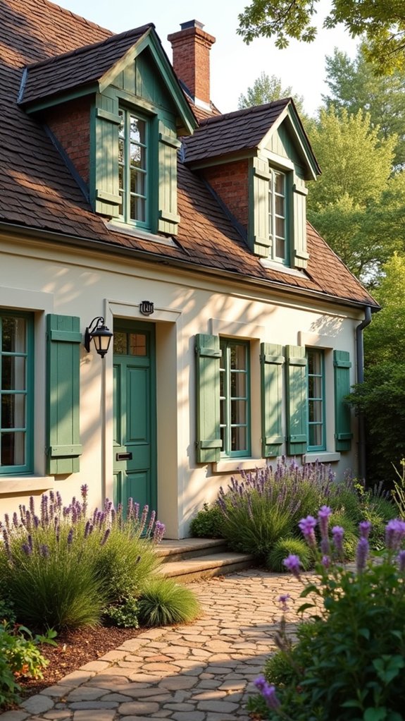 shuttered gables enhance curb appeal