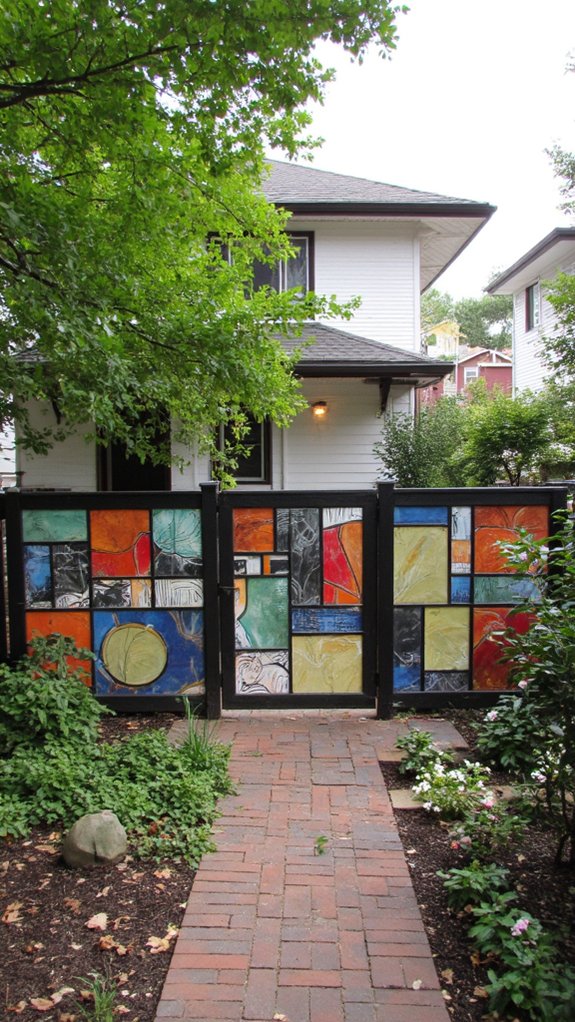 artistic outdoor vinyl panels