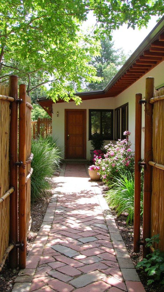 bamboo fencing enhances serenity