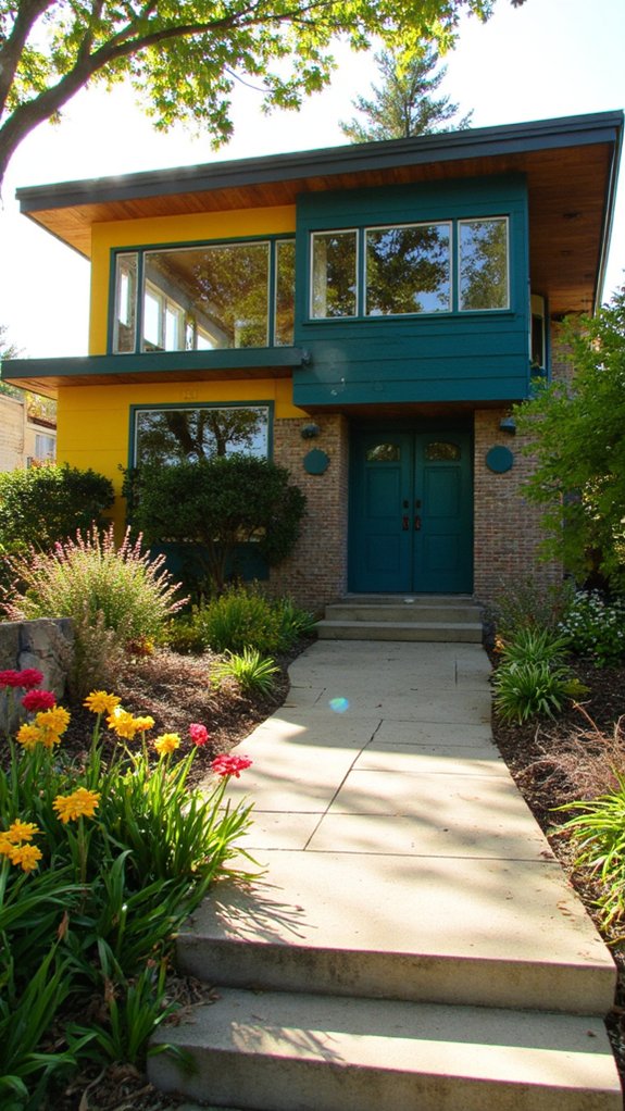 bold colors enhance architecture