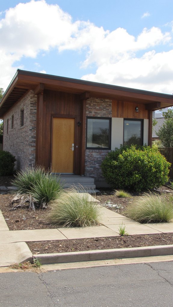 bold geometric tile siding