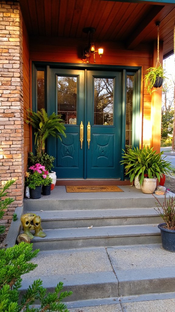 charming mid century entrance doors