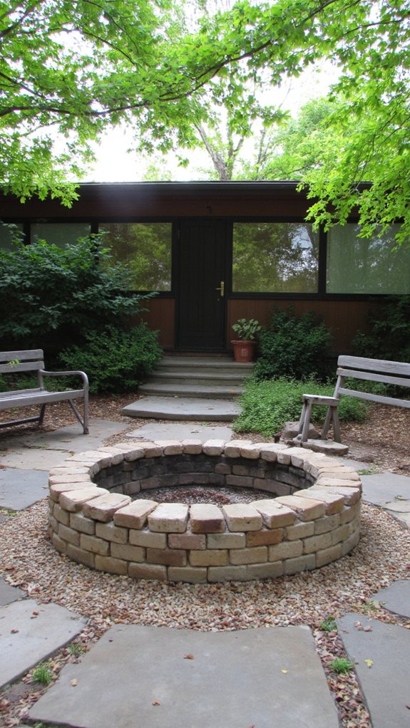 cozy geometric fire pit