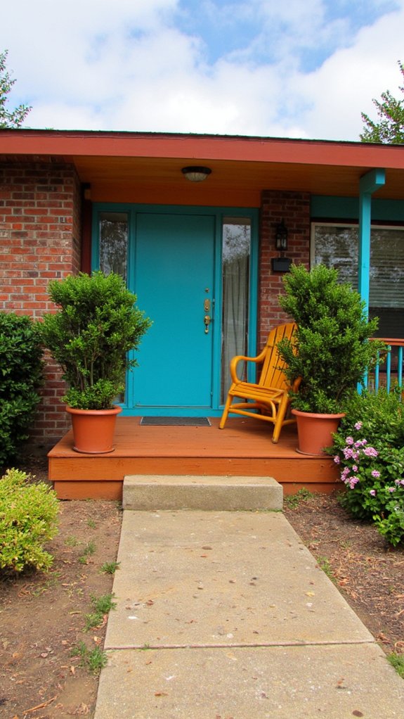 inviting colorful entryways and porches