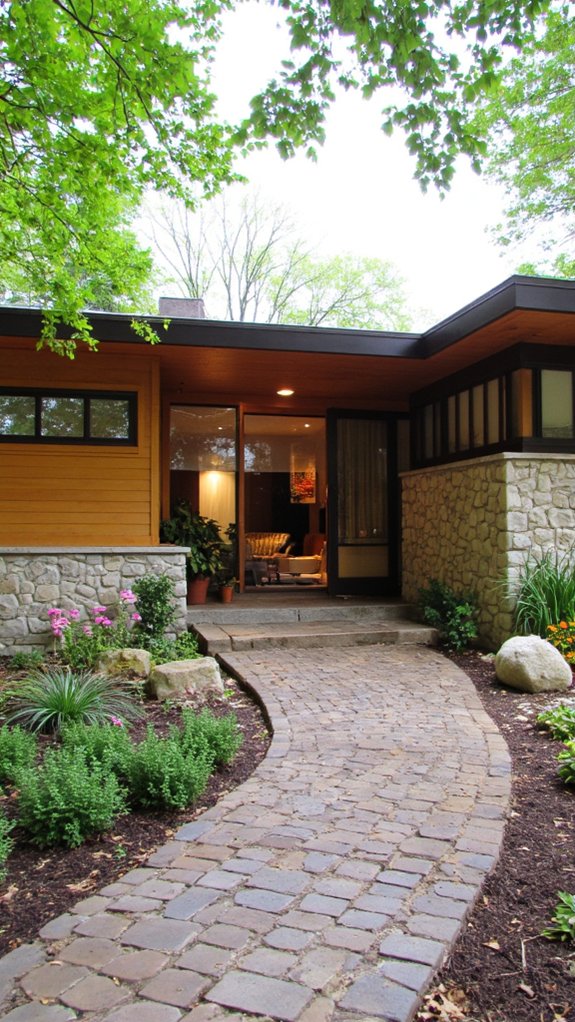 mid century furniture enhances ranch