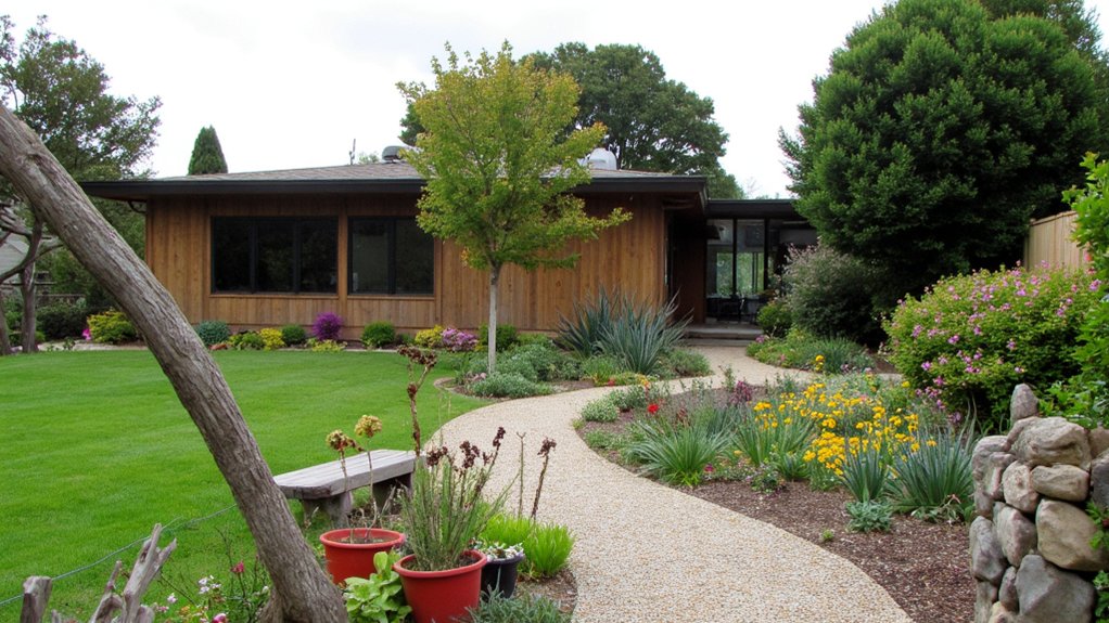 mid century modern landscaping ideas