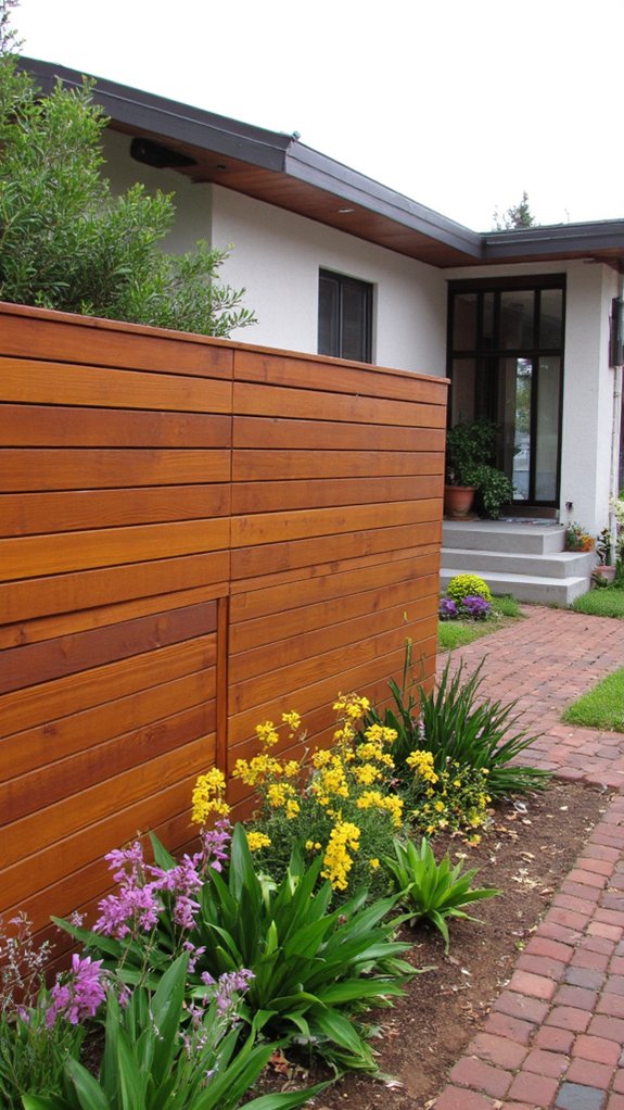 modern wood fencing elegance
