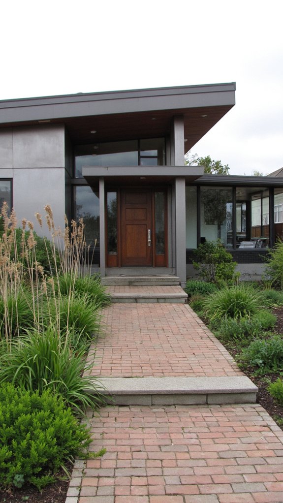 sleek metal contrasts warmth