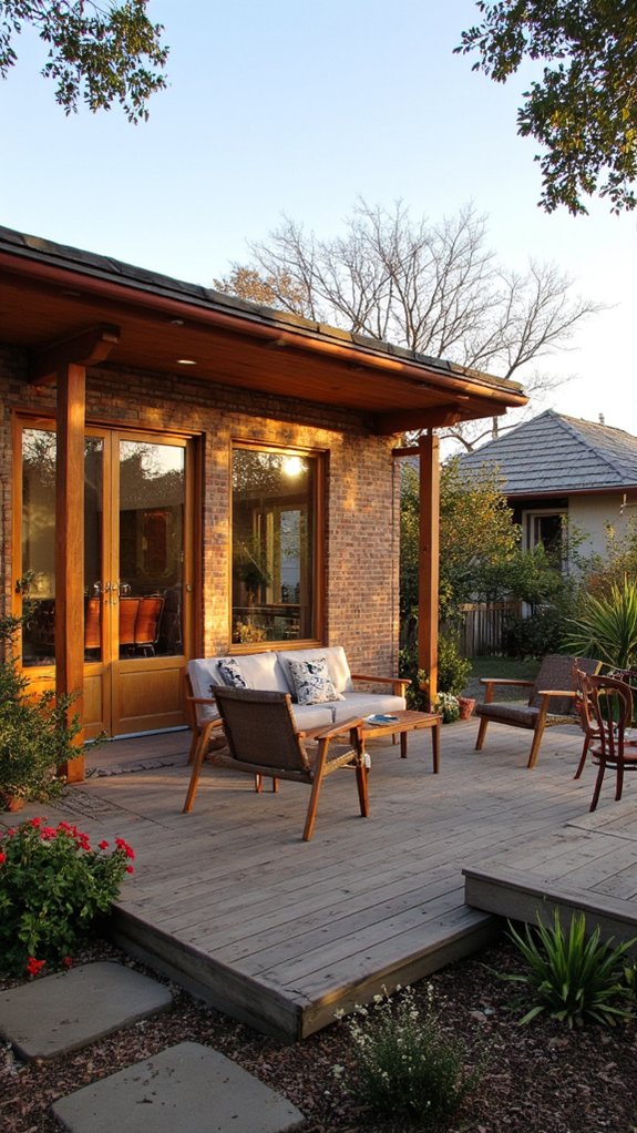 sleek outdoor living integration