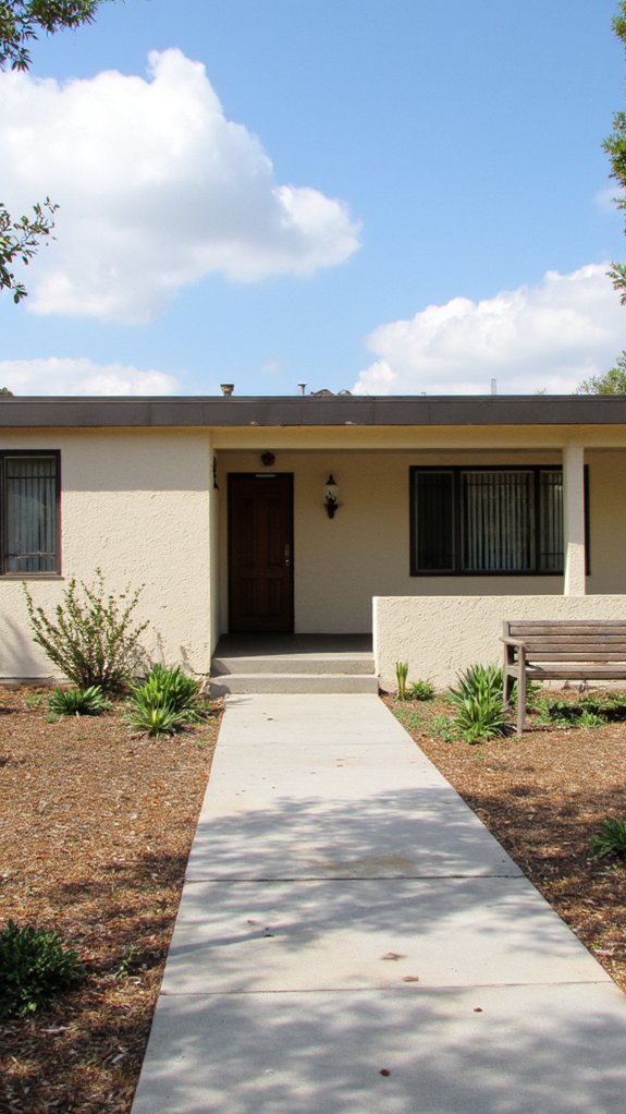 stucco siding adds charm