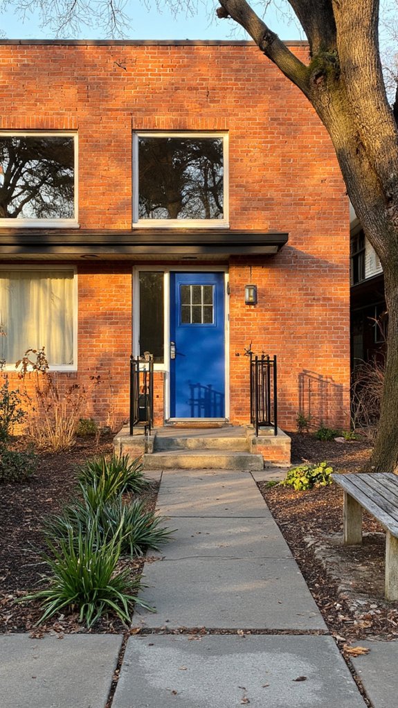 symmetrical brick facade harmony