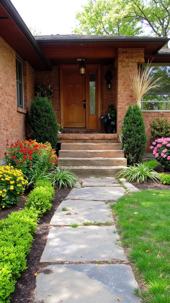 vibrant landscaping enhances elegance
