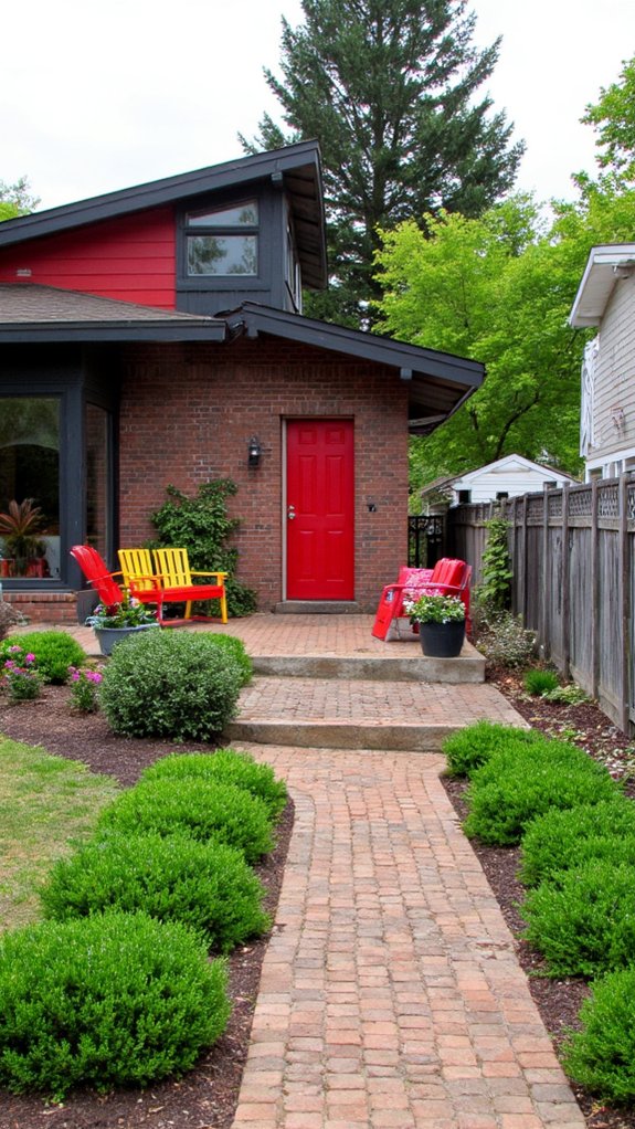 vibrant red charcoal contrast