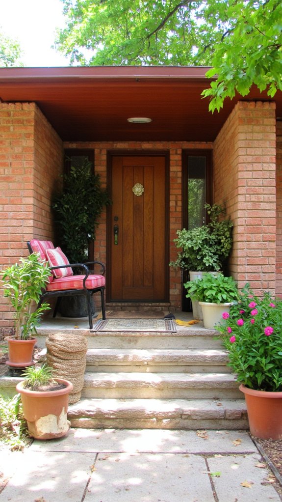 warm brick entryway charm