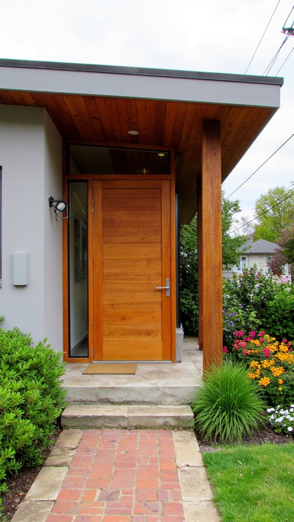 warm cedar door elegance