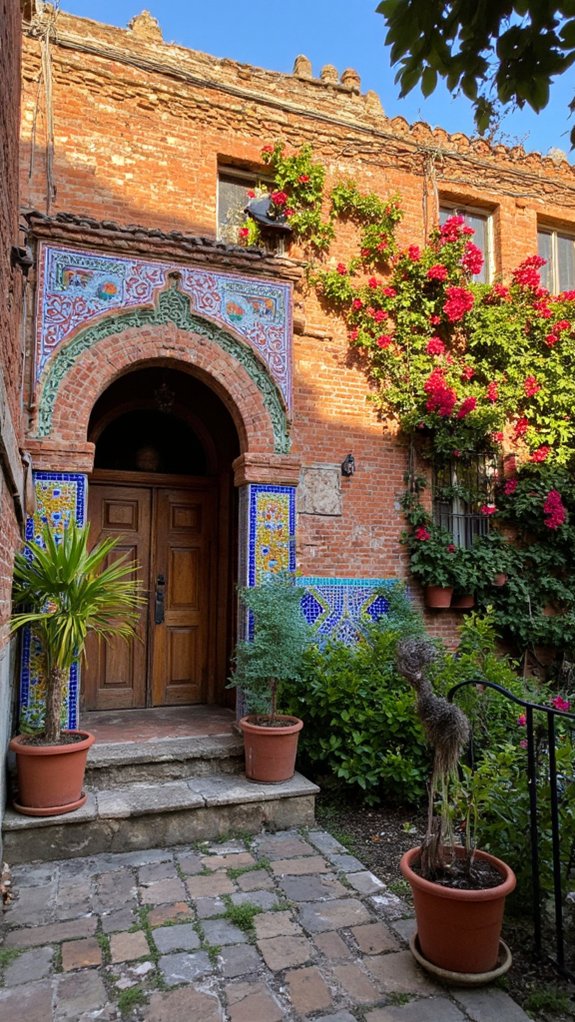 colorful mosaic tile accents