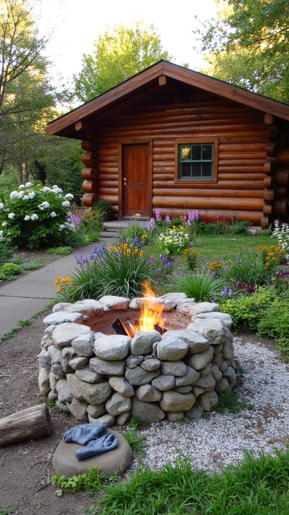 cozy fire pit area