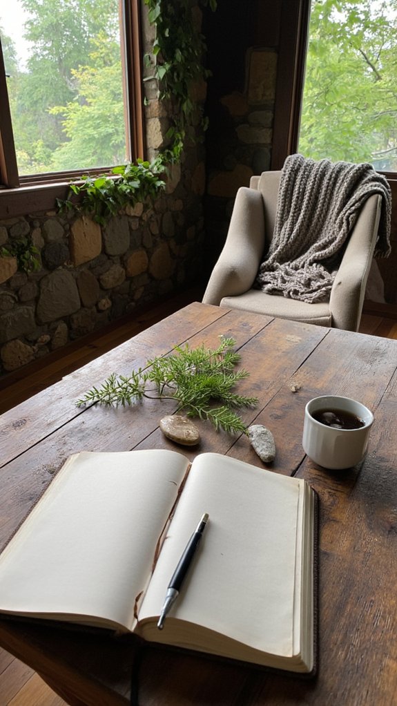 cozy journaling self reflection corner
