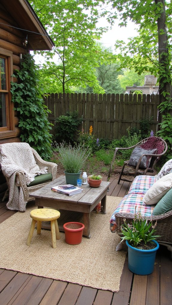 cozy outdoor gathering space