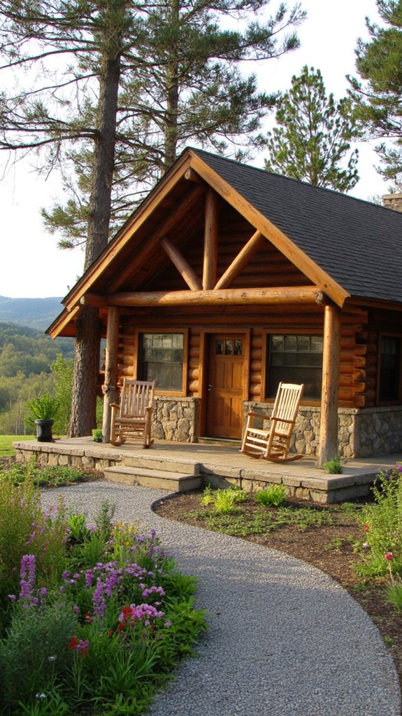 efficient log cabin features