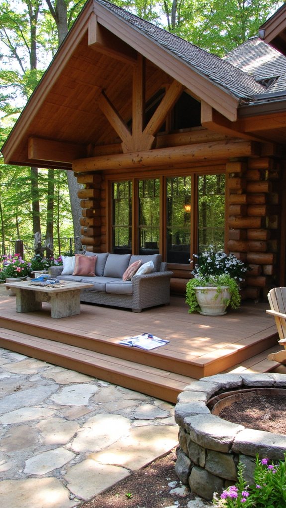 expansive deck for relaxation