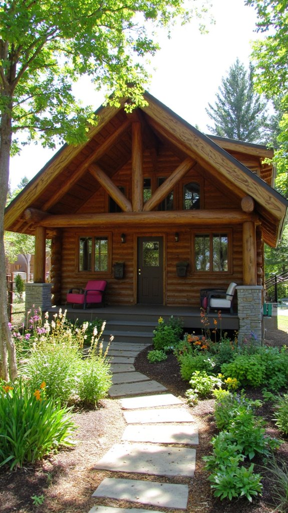 functional rustic log home