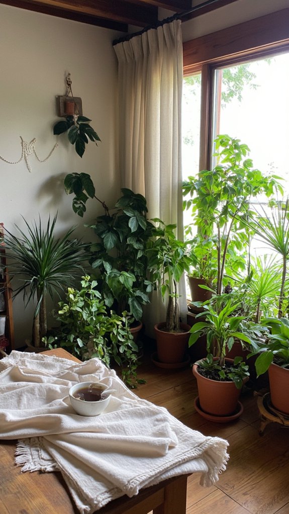 indoor plants enhance tranquility