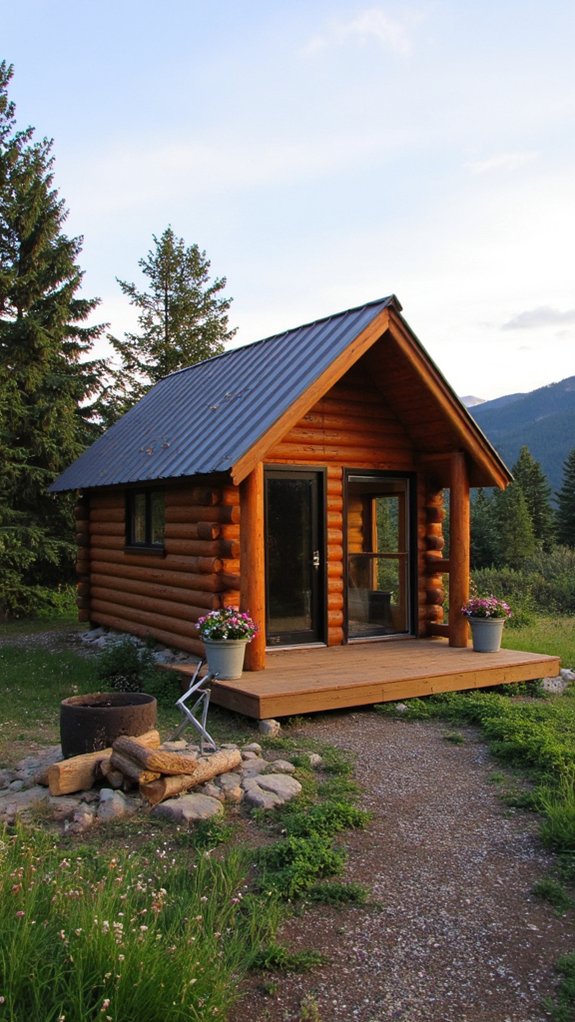 modern rustic alpine cabin