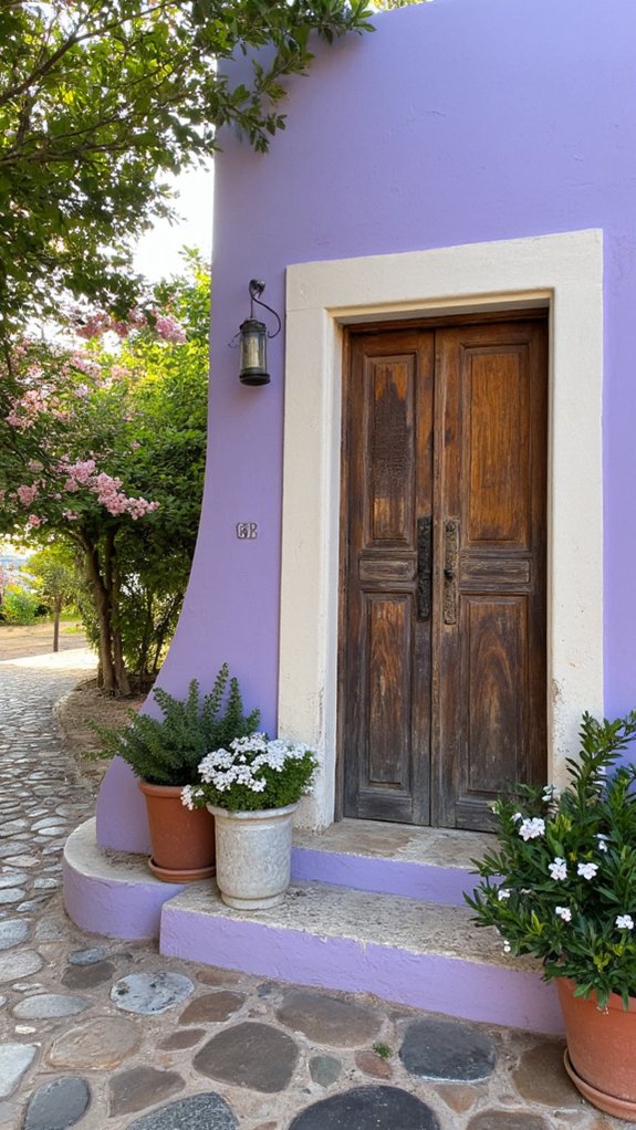 muted lavender exterior elegance