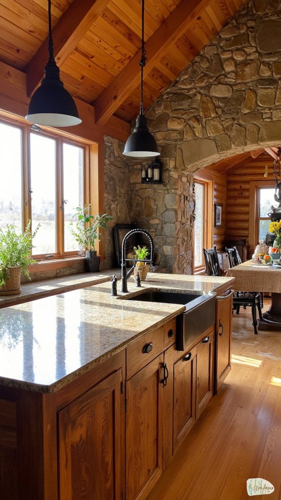 natural stone and metal