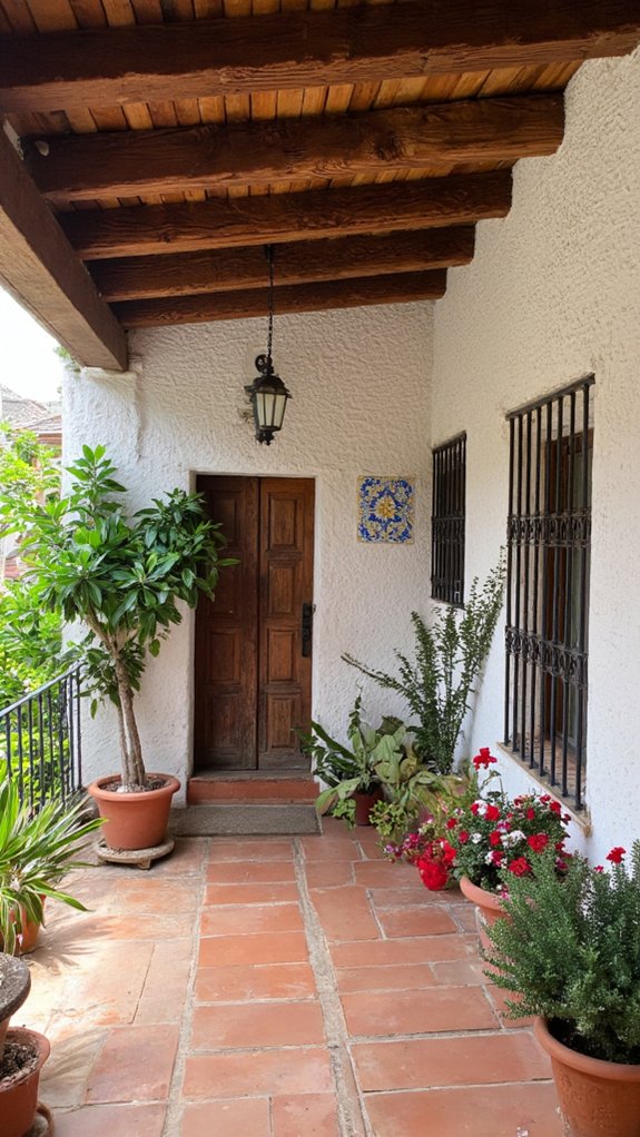 rustic beams spanish charm