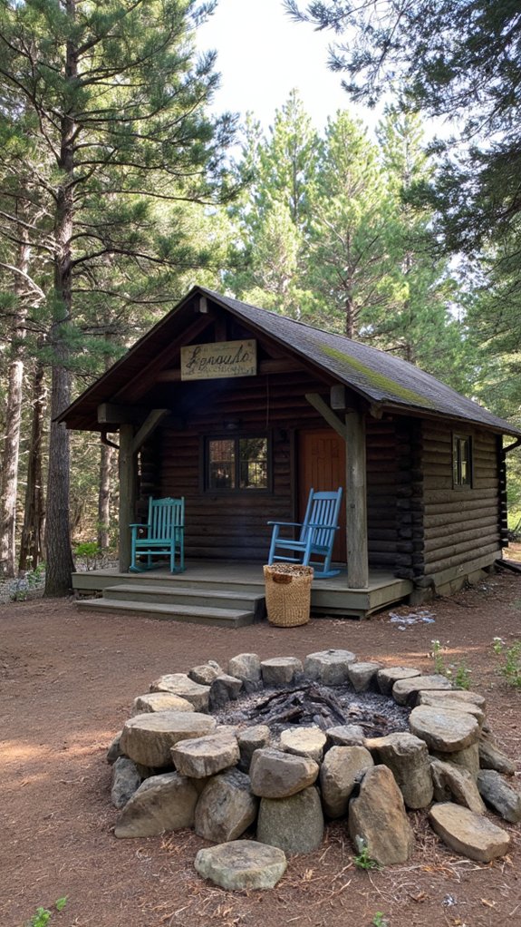 rustic woodland escape tranquility