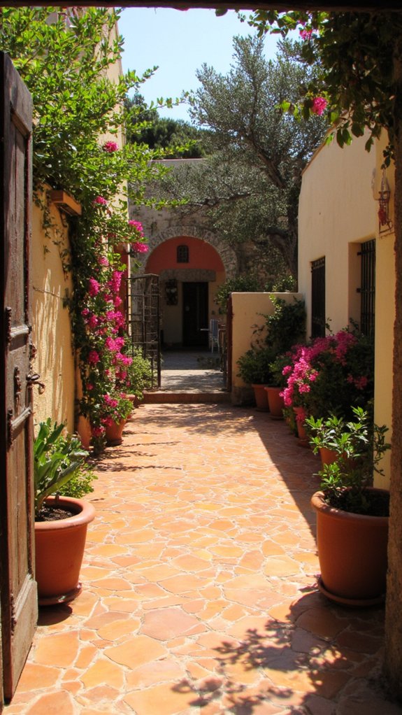 terracotta tiles create coziness