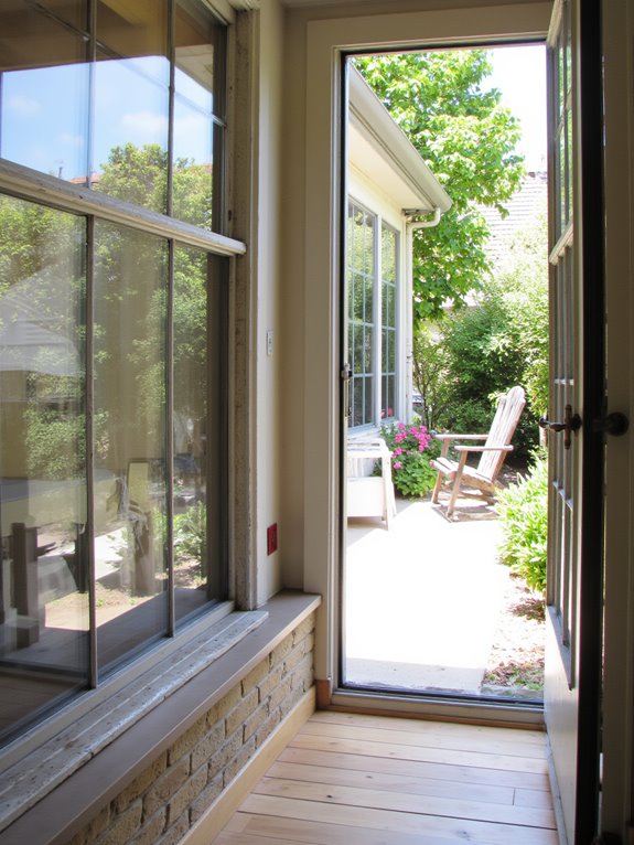 large windows enhance connectivity