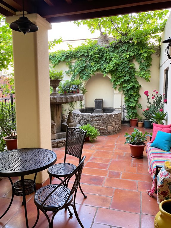 charming spanish courtyard design