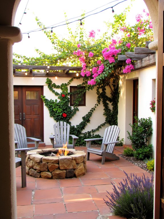 cozy outdoor gathering space