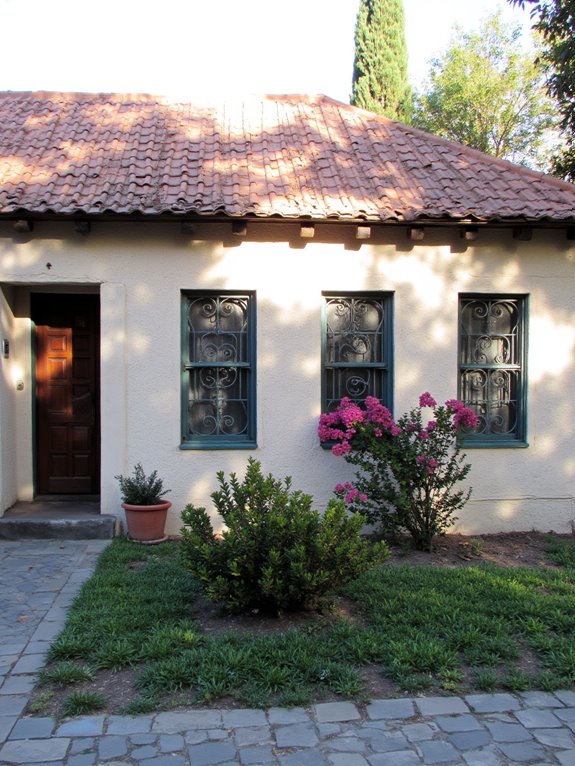 intricate decorative iron grilles