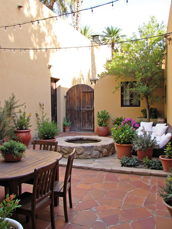 inviting spanish inspired outdoor oasis