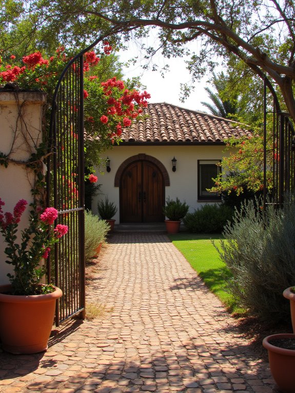 vibrant pathways and gardens