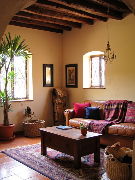 warmth through earthy materials