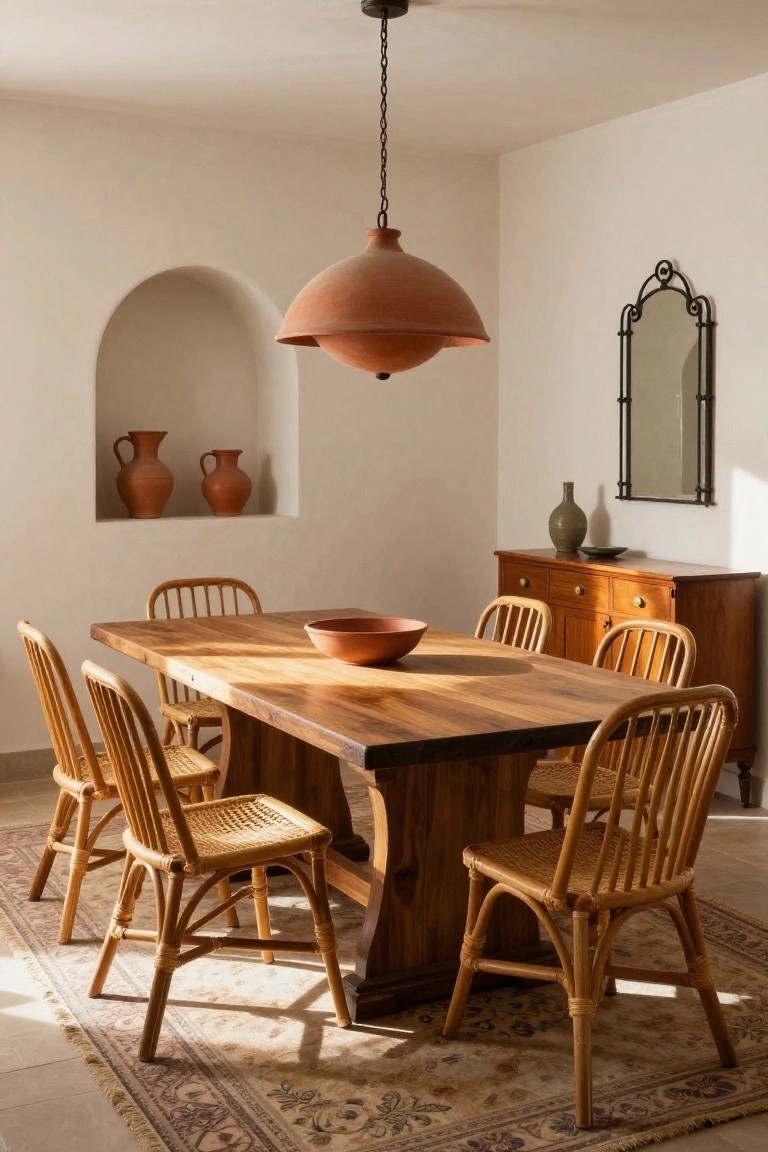 Terracotta Ceramics in Dining Areas